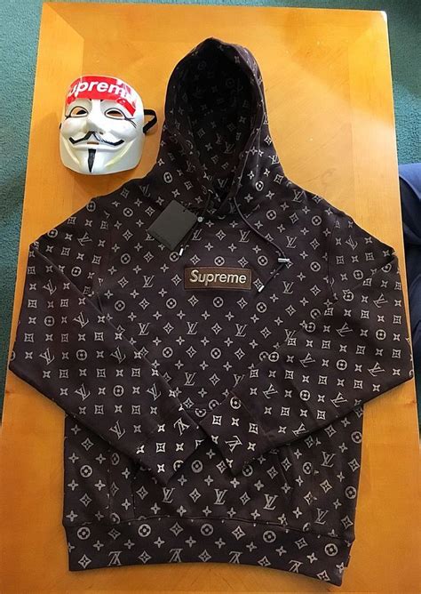 supreme lv hoodie black|supreme louis vuitton hoodie where to buy.